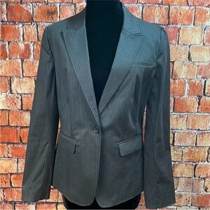 Banana Republic Factory Gray Pinstripe Stretch Blazer